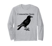 I Remember Faces Funny Crow Maglia a Manica