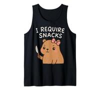 I Require Snacks Capybara Funny Cute Food Meme Canotta