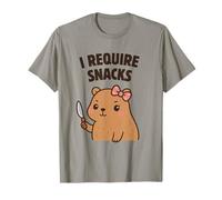 I Require Snacks Capybara Funny Cute Food Meme Maglietta