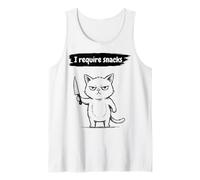 I Require Snacks Funny Cat Meme Grumpy Kitty Canotta