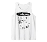 I Require Snacks Funny Cat Meme Grumpy Kitty Canotta