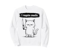 I Require Snacks Funny Cat Meme Grumpy Kitty Felpa