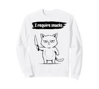 I Require Snacks Funny Cat Meme Grumpy Kitty Felpa