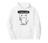 I Require Snacks Funny Cat Meme Grumpy Kitty Felpa con Cappuccio