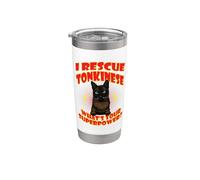I Rescue Tonkinese Cat What's Your Superpower Cats Lover Bicchiere termico in acciaio inox doppia parete