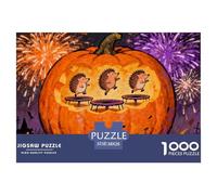 I ricci che fanno ginnastica sul trampolino Puzzle in Legno Impermeabile DIY Puzzles Da 1000 Pezzi Per Adulti Sfidanti E Rompicapo Giochi Educativi