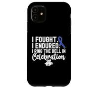 I Ring The Bell In Celebration Nastro Blu Cancro al Colon Custodia per iPhone 11