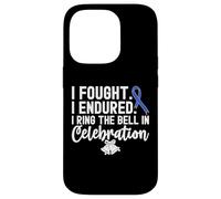 I Ring The Bell In Celebration Nastro Blu Cancro al Colon Custodia per iPhone 14 Pro