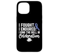 I Ring The Bell In Celebration Nastro Blu Cancro al Colon Custodia per iPhone 15