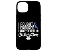 I Ring The Bell In Celebration Nastro Blu Cancro al Colon Custodia per iPhone 15 Plus