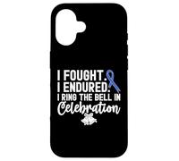 I Ring The Bell In Celebration Nastro Blu Cancro al Colon Custodia per iPhone 16