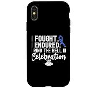 I Ring The Bell In Celebration Nastro Blu Cancro al Colon Custodia per iPhone X/XS