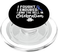 I Ring The Bell In Celebration Nastro Blu Cancro al Colon PopSockets PopGrip per MagSafe