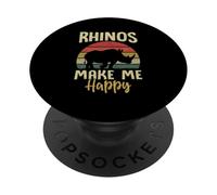 I rinoceronti mi rendono felice PopSockets PopGrip Adesivo