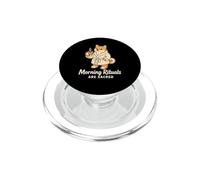 I rituali mattutini sono sacri e Shiba Inu Coffee Meme Art PopSockets PopGrip per MagSafe