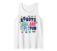 I Robot Sono Divertenti Illustrazione Robot Carino Bambini Canotta