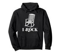 I Rock - Sedia a dondolo con gruppo musicista divertente Felpa con Cappuccio