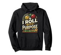 I Roll with Purpose Bocce Italiano Palla Giocatore Bocce Felpa con Cappuccio