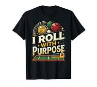 I Roll with Purpose Bocce Italiano Palla Giocatore Bocce Maglietta