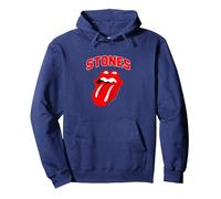 I Rolling Stones Varsity Style Stones Felpa con Cappuccio, Unisex per Adulti, Navy, M