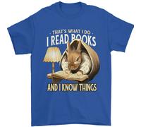 I Rosse Libri & Know Cose Topo di Biblioteca Coniglio T-Shirt 100% Cotone