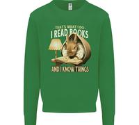 I Rosse Libri & Know Cose Topo di Biblioteca Coniglio Uomo Felpa Maglione