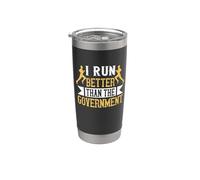 I Run Better Than The Government Runner Life Jogging Bicchiere termico in acciaio inox doppia parete