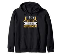 I Run Better Than The Government Runner Life Jogging Felpa con Cappuccio