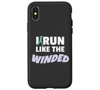 I Run Like The Winded Funny Jogger Runner Custodia per iPhone X/XS