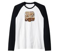 I Run on Beans Coffee Lover Caffeine Espresso Design Maglia con Maniche Raglan