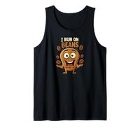 I Run On Beans Funny Coffee Lover Caffeine Design Canotta