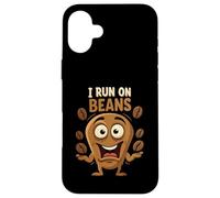 I Run On Beans Funny Coffee Lover Caffeine Design Custodia per iPhone 16 Plus