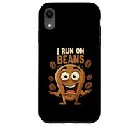 I Run On Beans Funny Coffee Lover Caffeine Design Custodia per iPhone XR