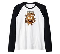 I Run On Beans Funny Coffee Lover Caffeine Design Maglia con Maniche Raglan