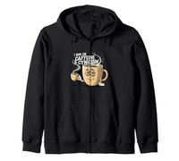 I Run On Caffeine & Cynicism Funny Coffee Lover Design Felpa con Cappuccio