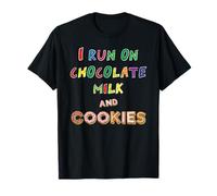 I Run On Chocolate Milk And Cookies Abbigliamento Bambino Maglietta
