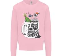 I Run On Coffee And Christmas Cheer Skull Uomo Sweatshirt Jumper
