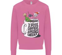 I Run On Coffee And Christmas Cheer Skull Uomo Sweatshirt Jumper