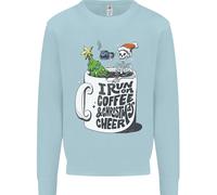 I Run On Coffee And Christmas Cheer Skull Uomo Sweatshirt Jumper