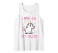 I Run On Sprinkles Funny Unicorn Canotta