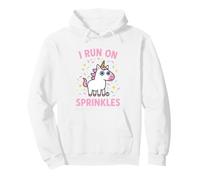 I Run On Sprinkles Funny Unicorn Felpa con Cappuccio