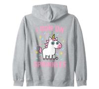 I Run On Sprinkles Funny Unicorn Felpa con Cappuccio