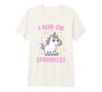I Run On Sprinkles Funny Unicorn Maglietta Premium