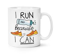 I Run Perché Can Runner 284ml Tazza Corsa Esercizi Marathon Scherzo Divertente