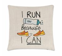 I Run Perché Can Runner Copricuscino Cuscino Corsa Esercizi Marathon Divertente