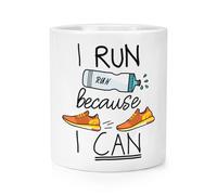 I Run Perché Can Runner Trucco Pennello Matita Pentola Corsa Marathon Divertente