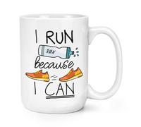 I Run Perché i Can Runner 426ml Grande Tazza Corsa Esercizi Marathon Divertente