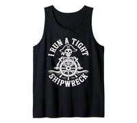 I Run Tight Shipwreck Skeleton Pirate Canotta