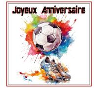 I&S / Les collections rétro IETSCPMD19120 - Carta allegra per calcio, palloncino rotondo, scarpe da ginnastica con busta bianca, formato 15 x 15 cm, colore: bianco