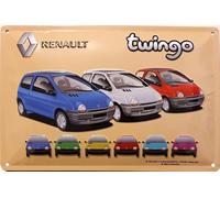I&S / Les collections rétro Piastra in metallo goffrato 20x15 cm Renault Renault Twingo